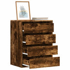 Cajonera de esquina madera de ingeniería blanca 40x41x76 cm