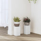 Plant stands 2 pcs engineered wood white 17x17x60 cm