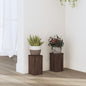 Plant stands 2 pcs engineered wood white 17x17x60 cm
