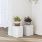 Plant stands 2 pcs engineered wood white 17x17x60 cm