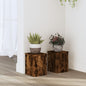 Plant stands 2 pcs engineered wood white 17x17x60 cm