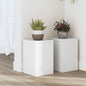 Plant stands 2 pcs engineered wood white 17x17x60 cm