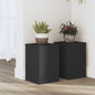 Plant stands 2 pcs engineered wood white 17x17x60 cm