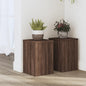 Plant stands 2 pcs engineered wood white 17x17x60 cm