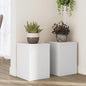 Plant stands 2 pcs engineered wood white 17x17x60 cm