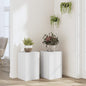 Plant stands 2 pcs engineered wood white 17x17x60 cm