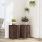 Plant stands 2 pcs engineered wood white 17x17x60 cm
