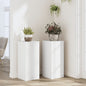 Plant stands 2 pcs engineered wood white 17x17x60 cm