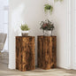 Plant stands 2 pcs engineered wood white 17x17x60 cm