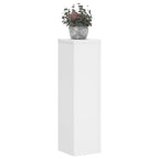 Soporte de plantas 2 uds madera ingeniería blanco 17x17x60 cm