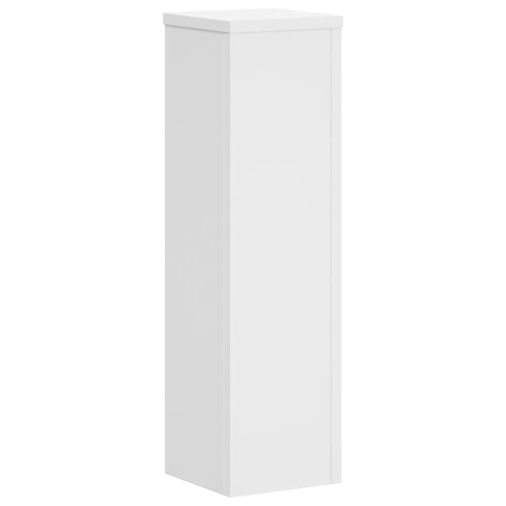 Soporte de plantas 2 uds madera ingeniería blanco 17x17x60 cm