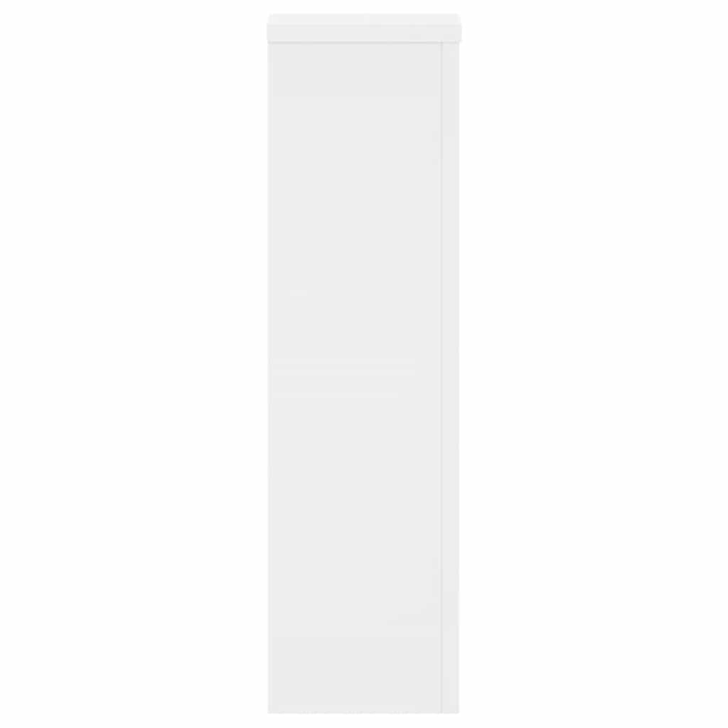 Soporte de plantas 2 uds madera ingeniería blanco 17x17x60 cm