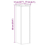 Soporte de plantas 2 uds madera ingeniería blanco 17x17x60 cm