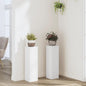 Plant stands 2 pcs engineered wood white 17x17x60 cm