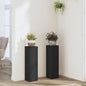 Plant stands 2 pcs engineered wood white 17x17x60 cm