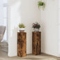 Plant stands 2 pcs engineered wood white 17x17x60 cm