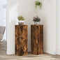 Plant stands 2 pcs engineered wood white 17x17x60 cm