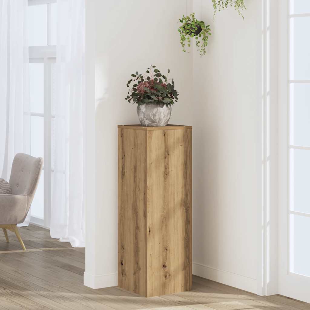 Soporte para planta madera ingeniería gris Sonoma 33x33x60 cm