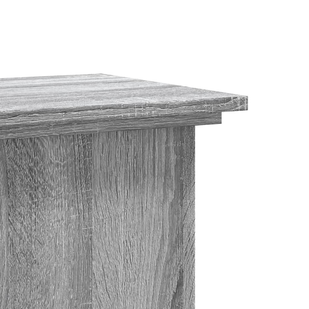 Soporte para planta madera ingeniería gris Sonoma 33x33x60 cm