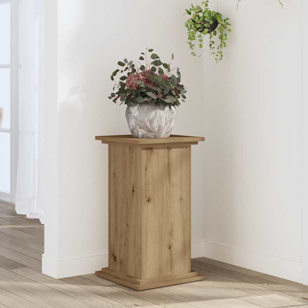 Soporte para planta madera ingeniería gris Sonoma 33x33x60 cm