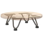 Patas de horquilla para mesa de centro (4 unidades, acero natural, 10 cm, acero macizo)