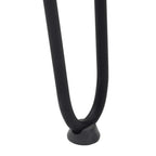 Patas de horquilla para consolas , 4 unidades, color negro, 72 cm, acero macizo