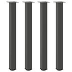 Patas para mesa de bar (4 unidades, antracita, 100-102 cm, acero)