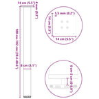 Patas para mesa de bar (4 unidades, antracita, 100-102 cm, acero)