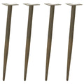 Patas cónicas para mesa consola , 4 unidades, acero natural, 72-73 cm, acero