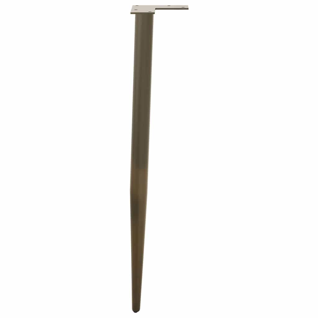 Patas cónicas para mesa consola , 4 unidades, acero natural, 72-73 cm, acero