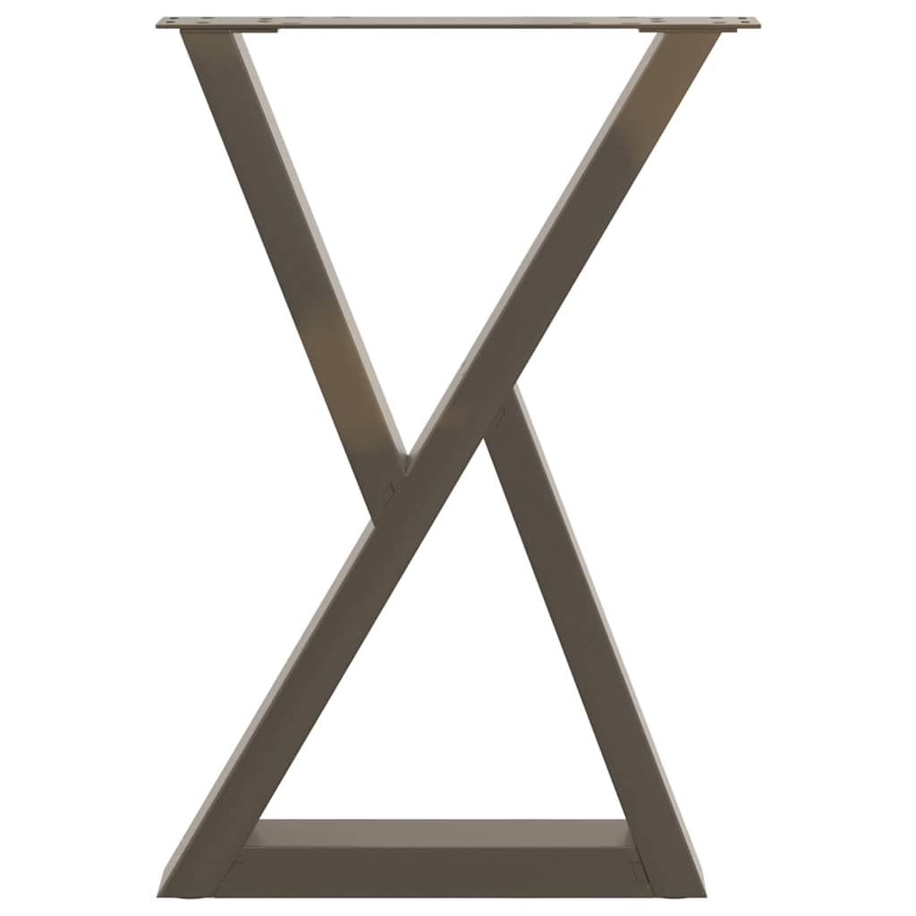 Patas para mesa de comedor (2 unidades, acero natural, 50 x 72-73,3 cm)