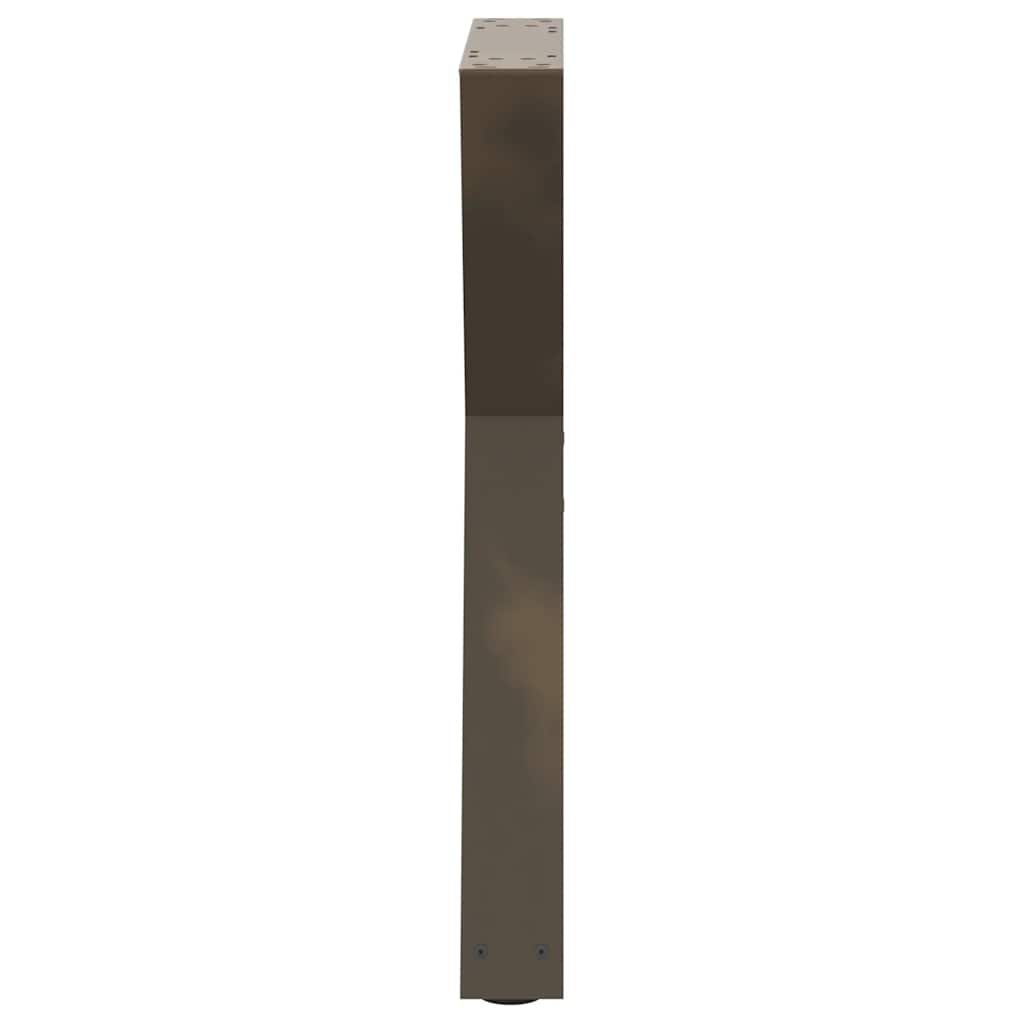Patas para mesa de comedor (2 unidades, acero natural, 50 x 72-73,3 cm)