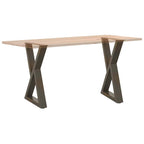 Patas para mesa de comedor (2 unidades, acero natural, 50 x 72-73,3 cm)