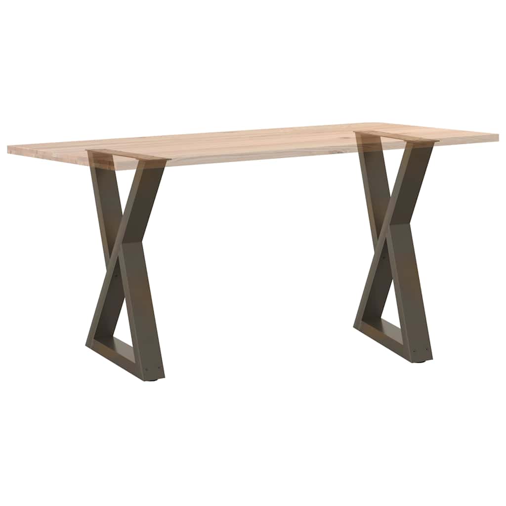Patas para mesa de comedor (2 unidades, acero natural, 50 x 72-73,3 cm)