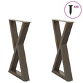 Patas para mesa de comedor (2 unidades, acero natural, 50 x 72-73,3 cm)
