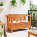Banco de exterior Marrón 119 x 44 x 76 cm Madera de pino macizo