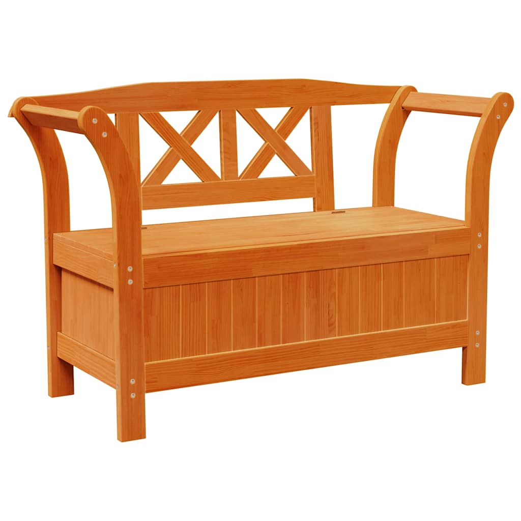 Banco de exterior Marrón 119 x 44 x 76 cm Madera de pino macizo