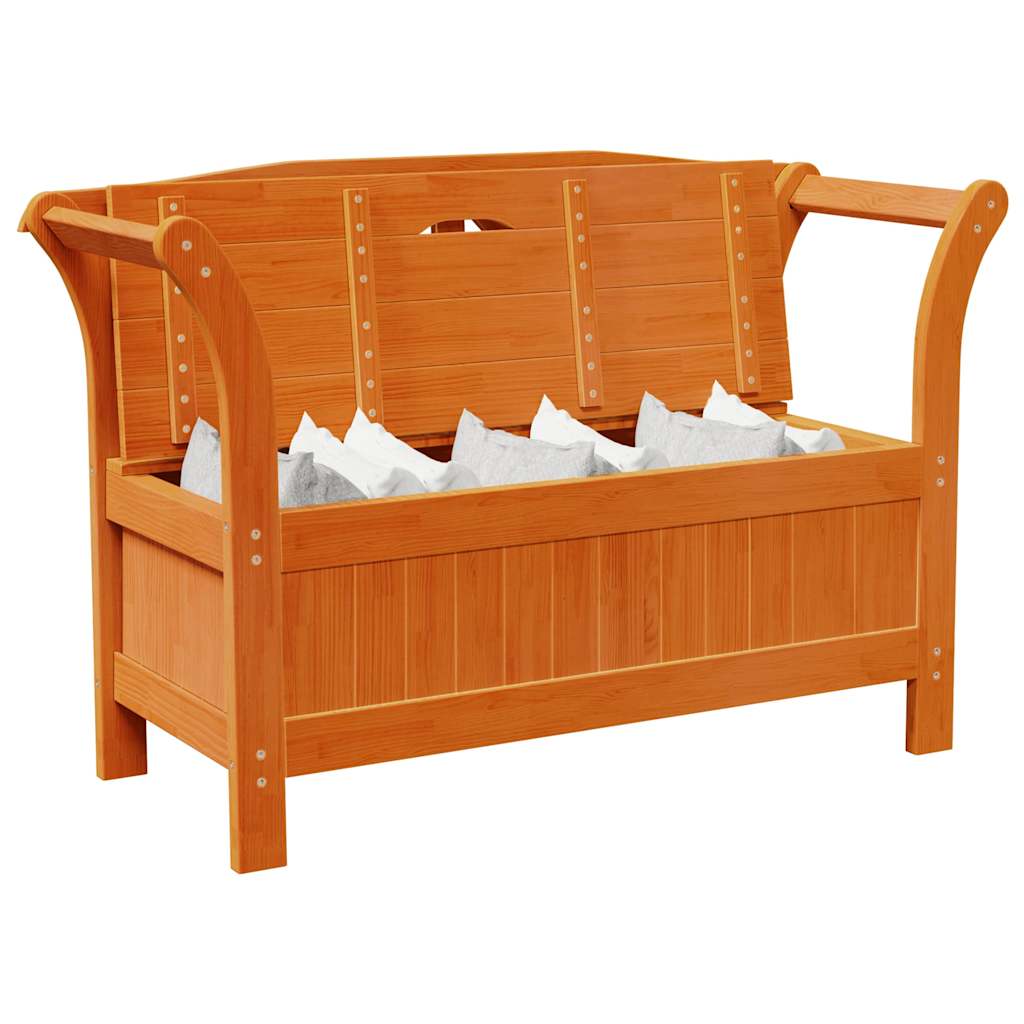 Banco de exterior Marrón 119 x 44 x 76 cm Madera de pino macizo
