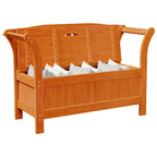 Banco de exterior Marrón 119 x 44 x 76 cm Madera de pino macizo
