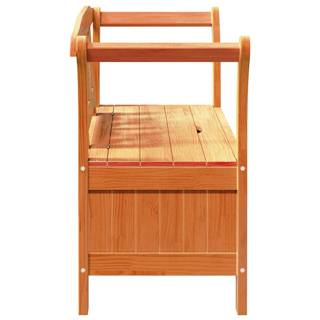 Banco de exterior Marrón 119 x 44 x 76 cm Madera de pino macizo