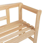Banco de exterior con almacenamiento Natural 119 x 44 x 76 cm