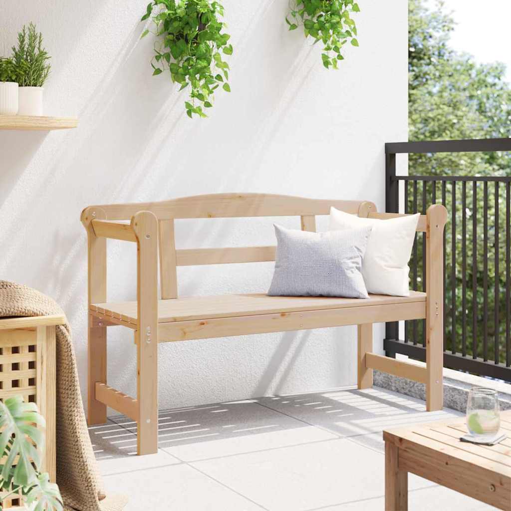 Banco de exterior con almacenamiento Natural 119 x 44 x 76 cm