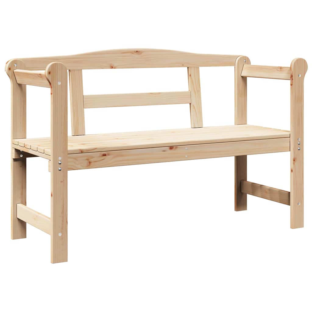 Banco de exterior con almacenamiento Natural 119 x 44 x 76 cm