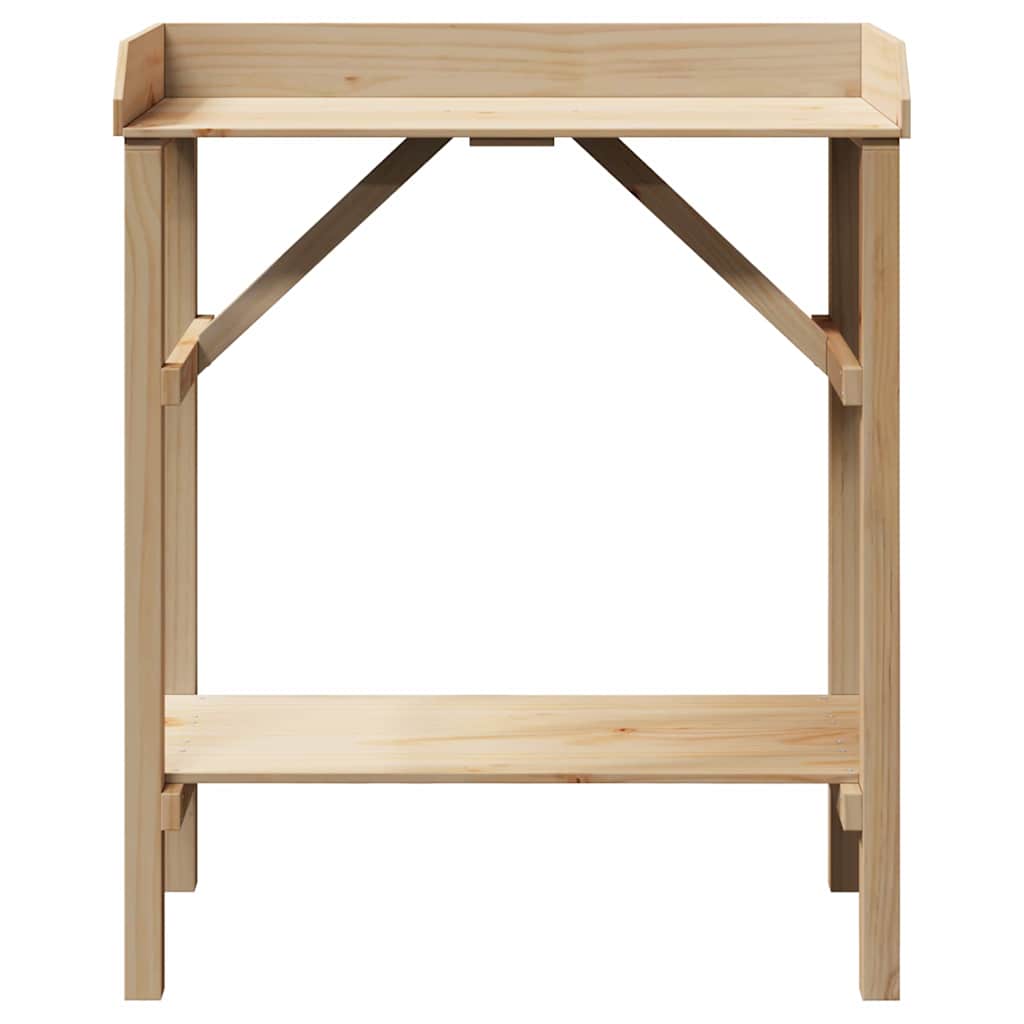 Mesa de trasplante con estante Natural 75 x 40 x 90 cm
