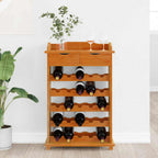 Estante de Vino Marrón 58 x 28 x 90 cm Madera de pino macizo