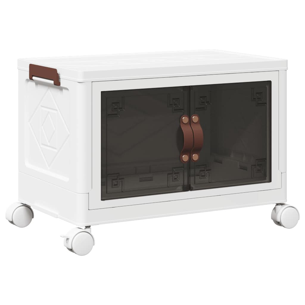 Stackable storage box with wheels 28 l 48.5x29.5x33 cm