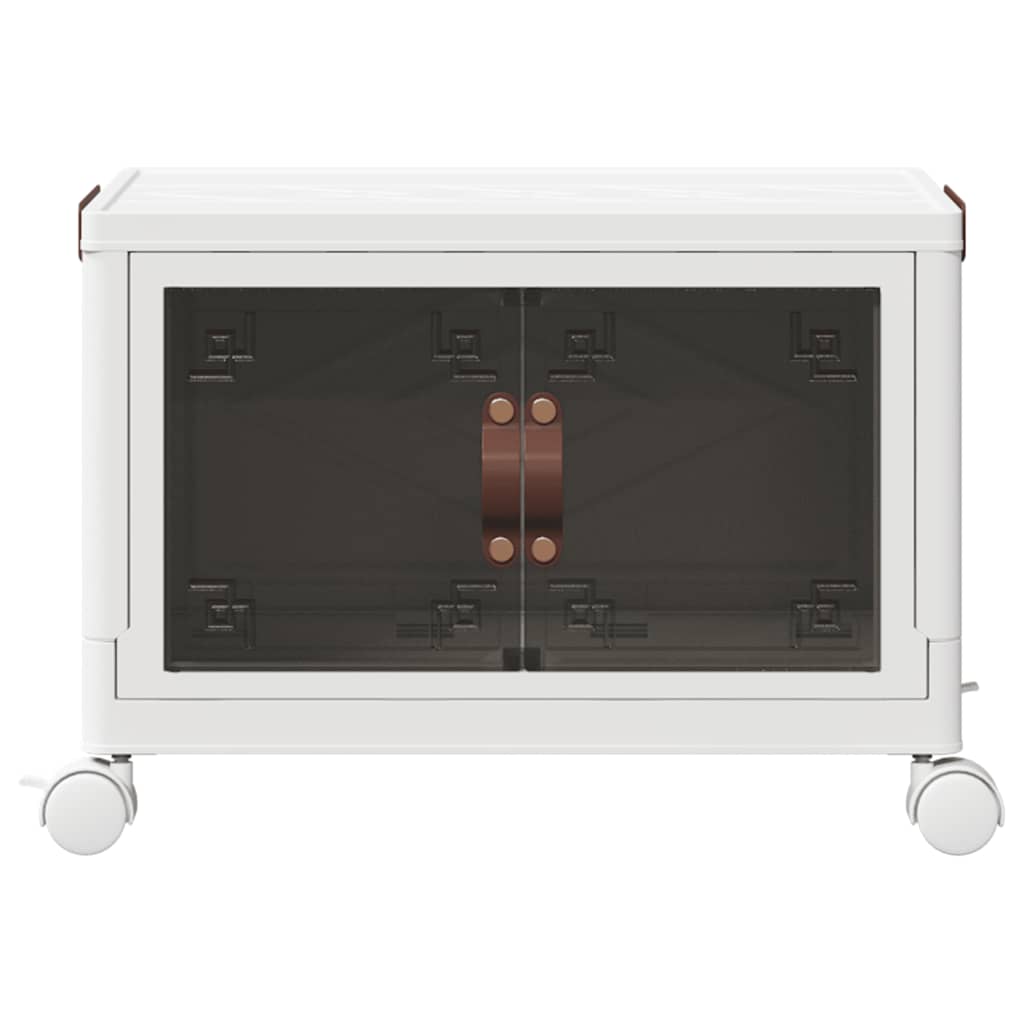 Stackable storage box with wheels 28 l 48.5x29.5x33 cm