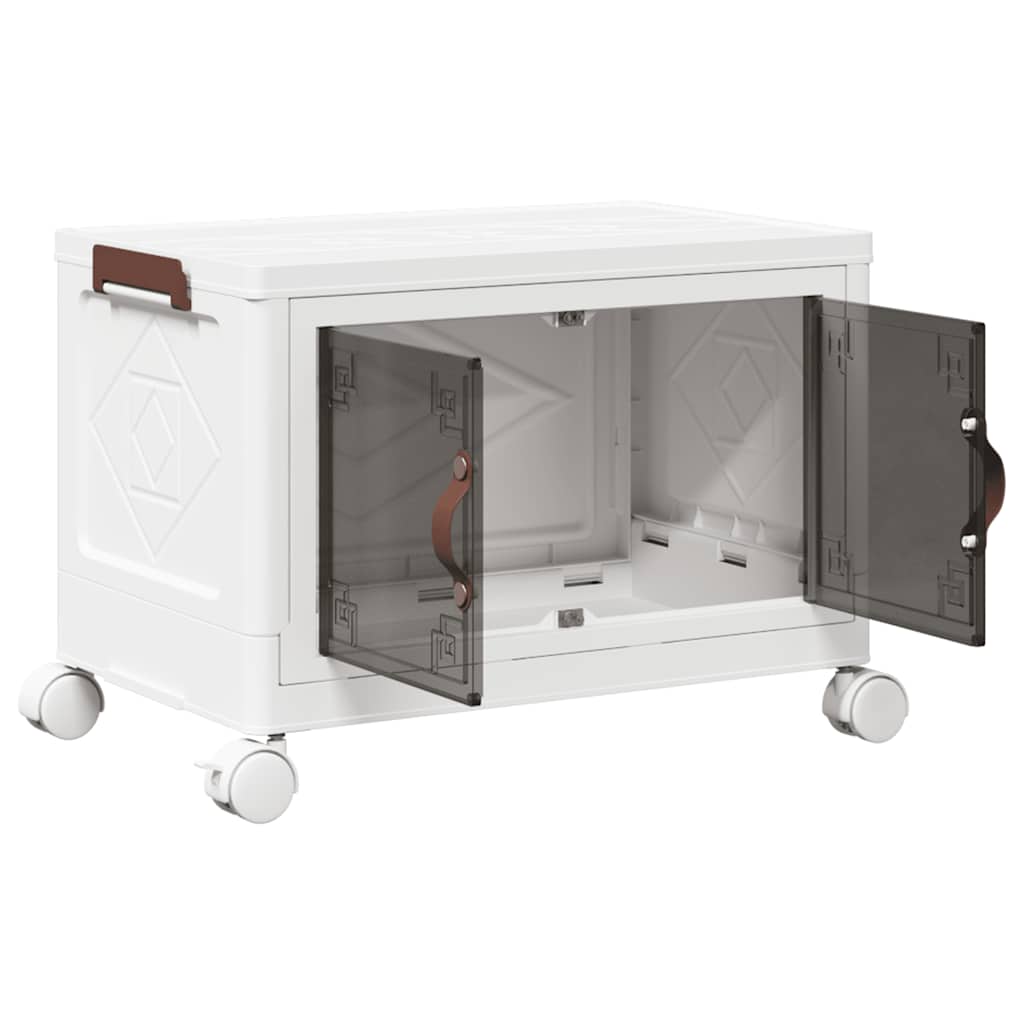 Stackable storage box with wheels 28 l 48.5x29.5x33 cm
