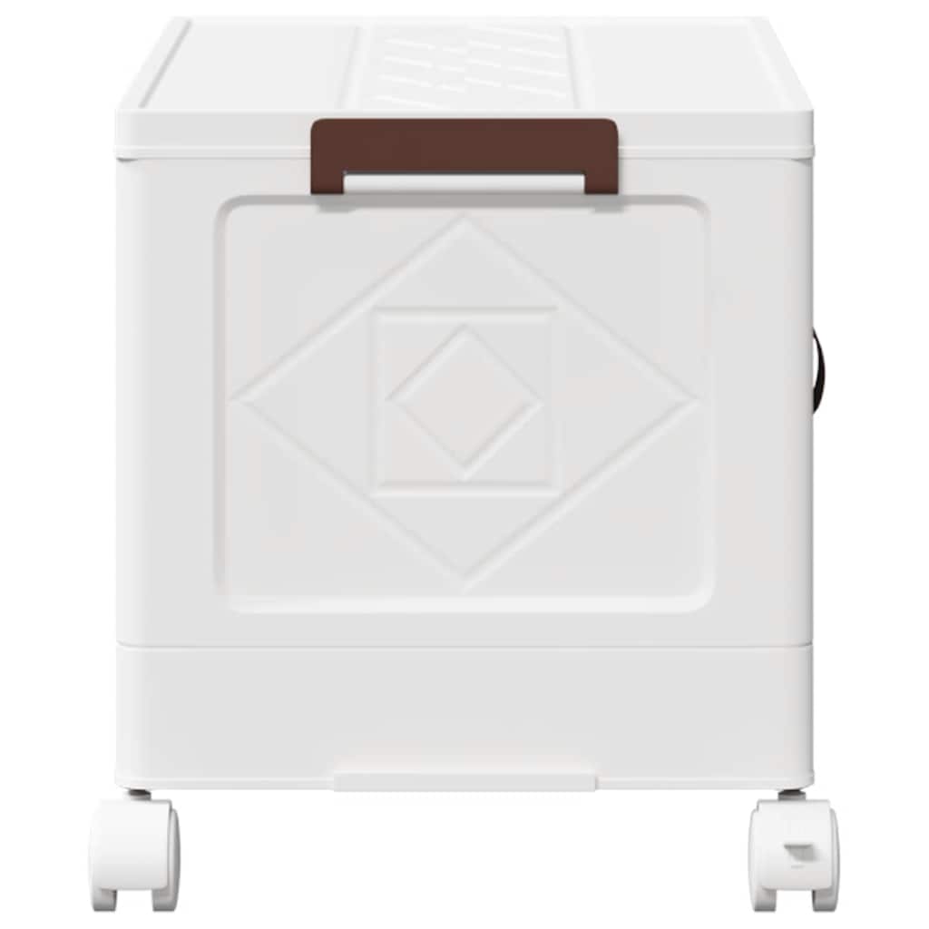 Stackable storage box with wheels 28 l 48.5x29.5x33 cm
