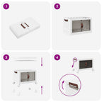 Stackable storage box with wheels 28 l 48.5x29.5x33 cm